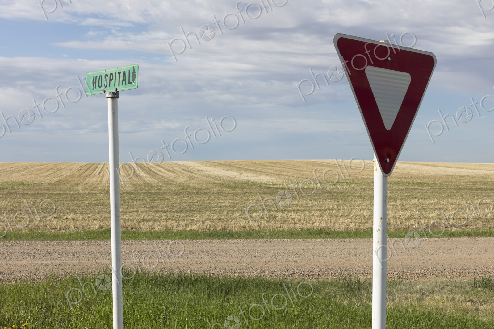 Rural hospital sign,