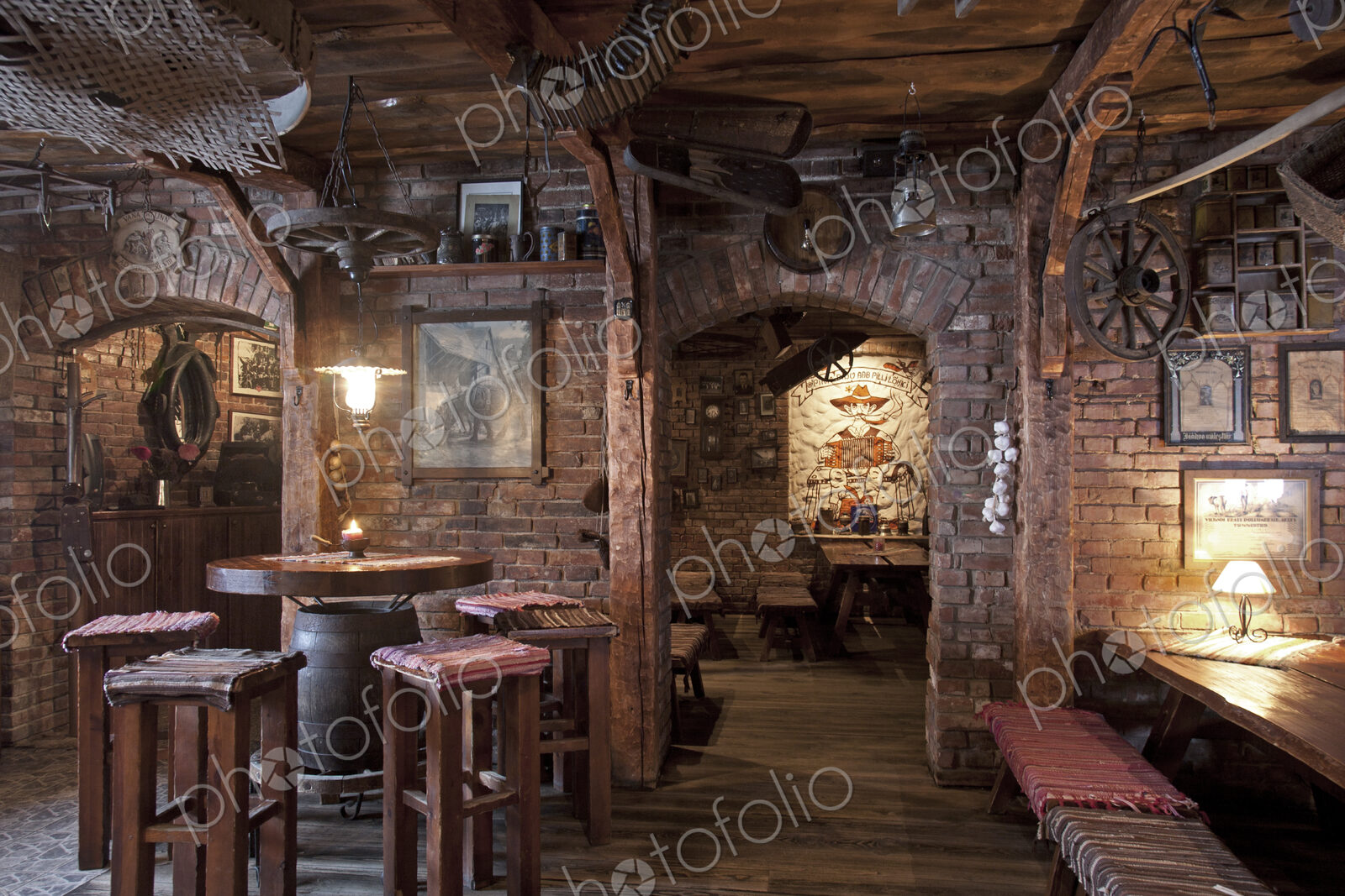 Rustic Restaurant Seating
