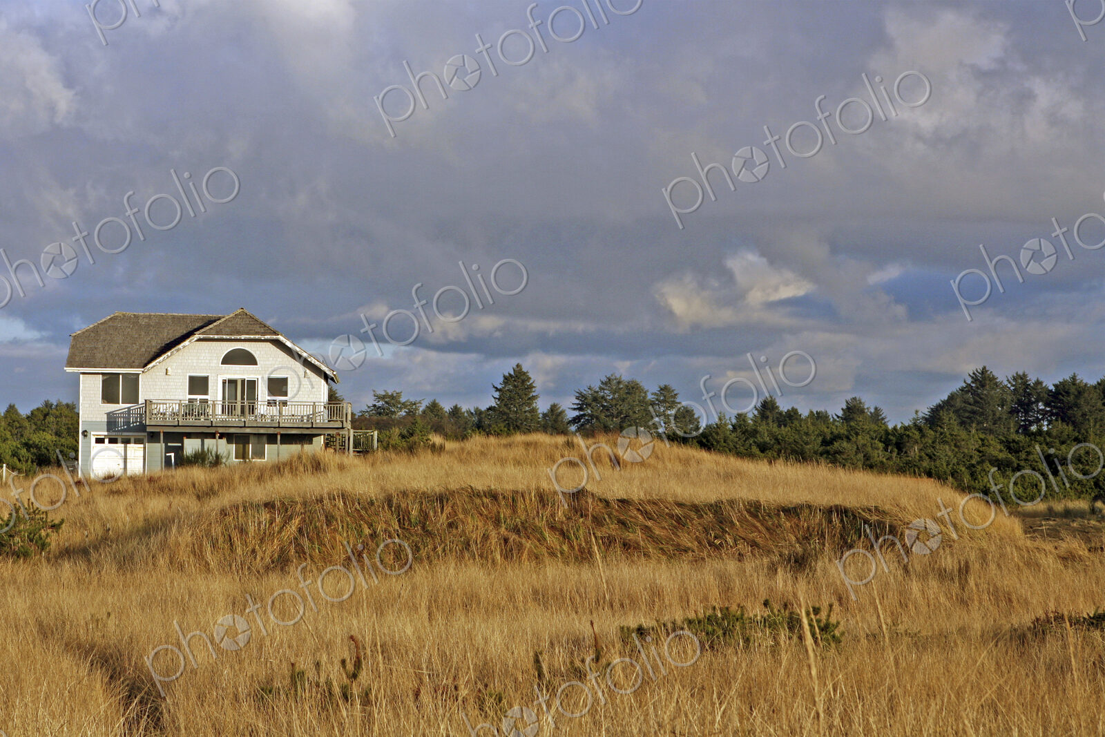 Rustic house in rural field