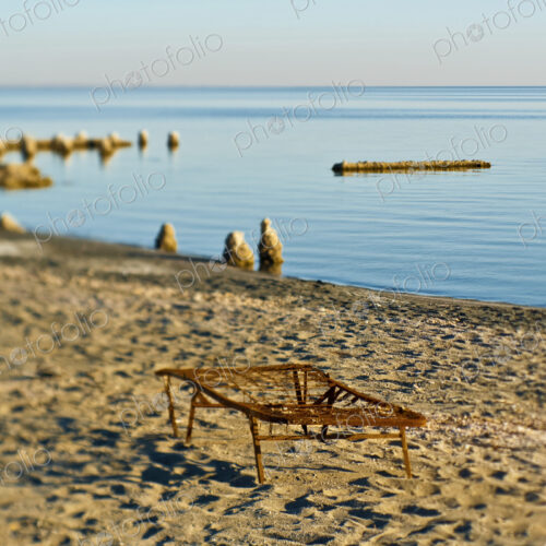Rusty Bed on Beach Rusty Bed on Beach