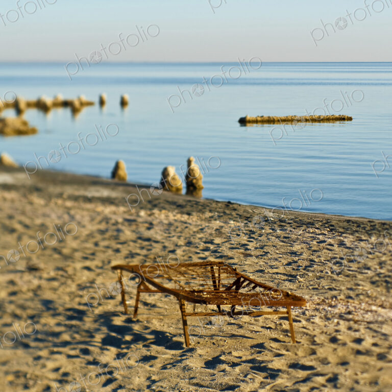 Rusty Bed on Beach