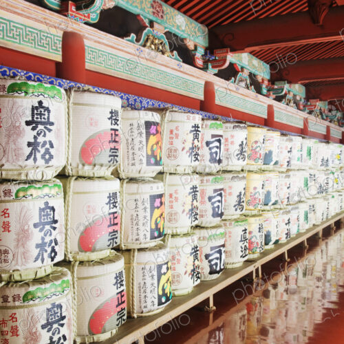 Sake Barrel Display