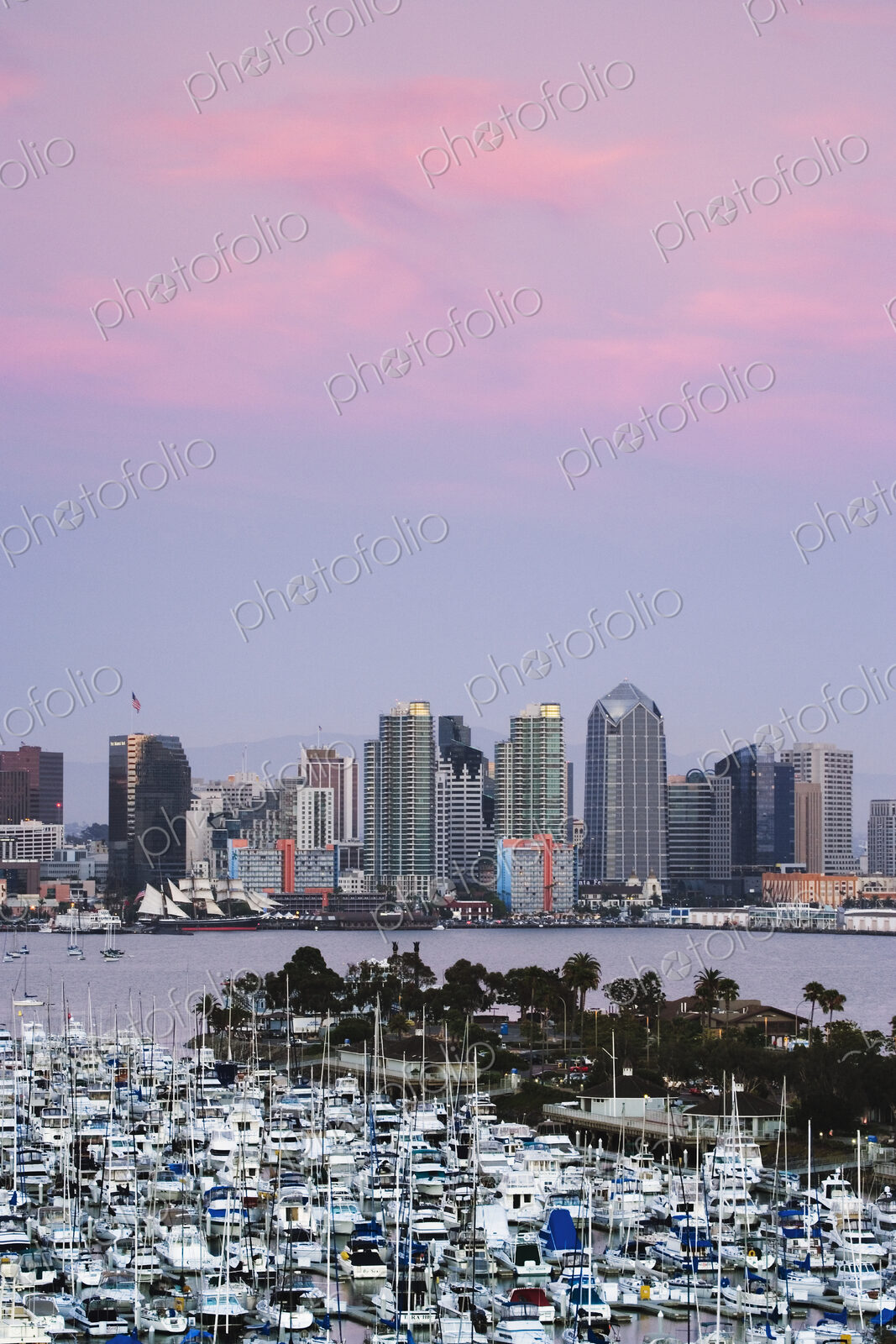 San Diego Skyline and Marina at Dusk