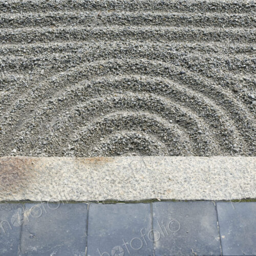 Sand Pattern in a Rock Garden