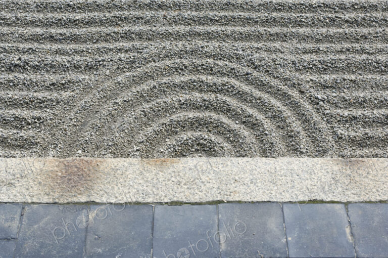 Sand Pattern in a Rock Garden