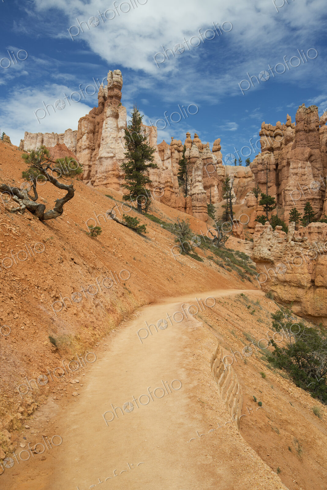 Sandstone pillars and a road through the desert.