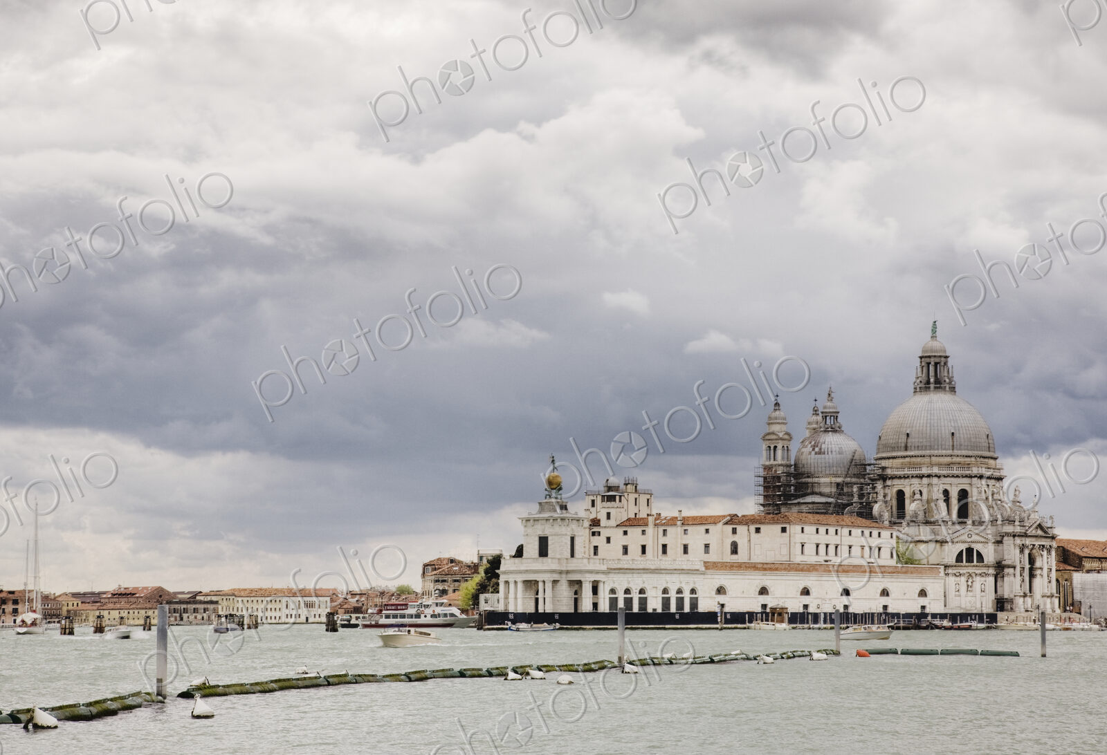Santa Maria della Salute, renaissance church in Venice, on the Guidecca canal, flood…