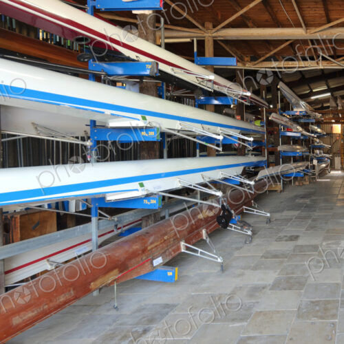 Sculling Shells On Racks Sculling Shells On Racks