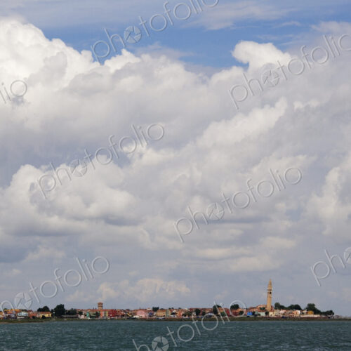 Seaside Town of Burano From Ferry Seaside Town of Burano From Ferry