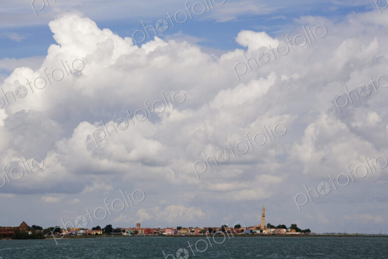 Seaside Town of Burano From Ferry