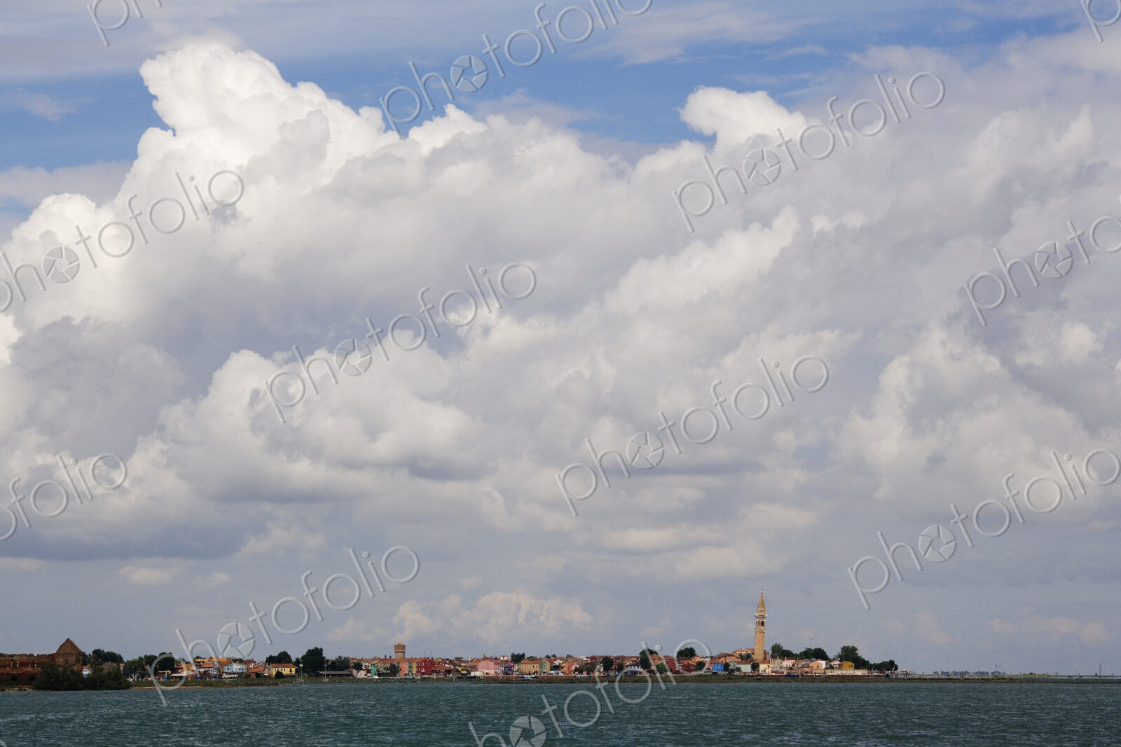 Seaside Town of Burano From Ferry