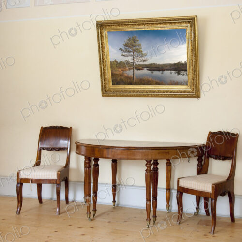 Seating and Art in a Corridor