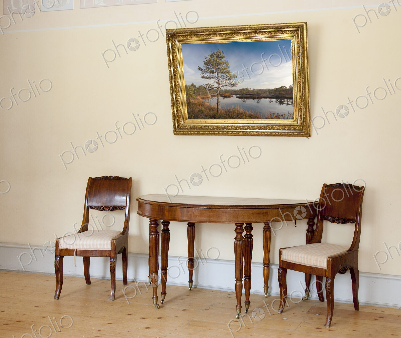 Seating and Art in a Corridor