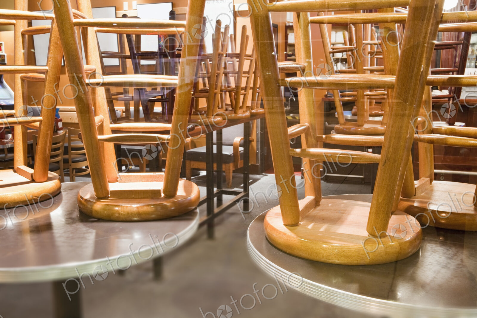 Seating in a Business Closed for the Night