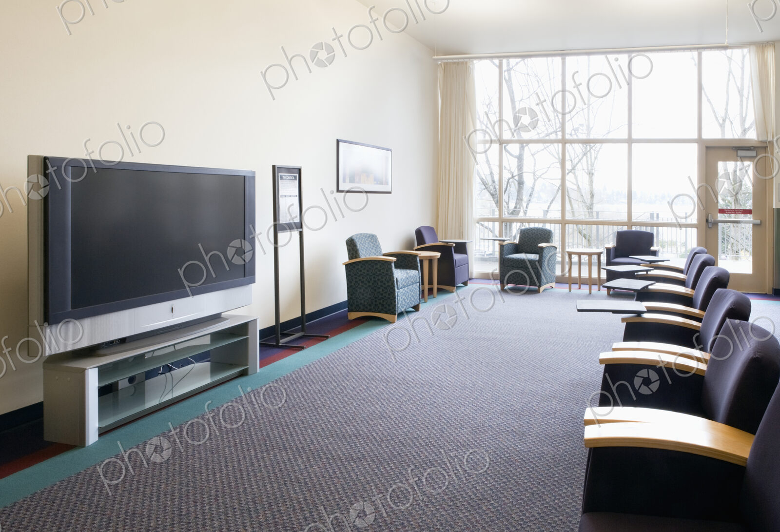 Seats and television in lounge