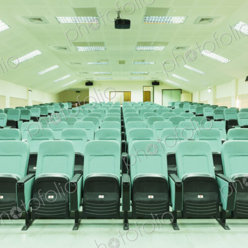 Seats in empty auditorium Seats in empty auditorium
