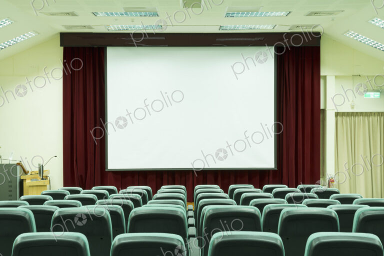 Seats in empty auditorium