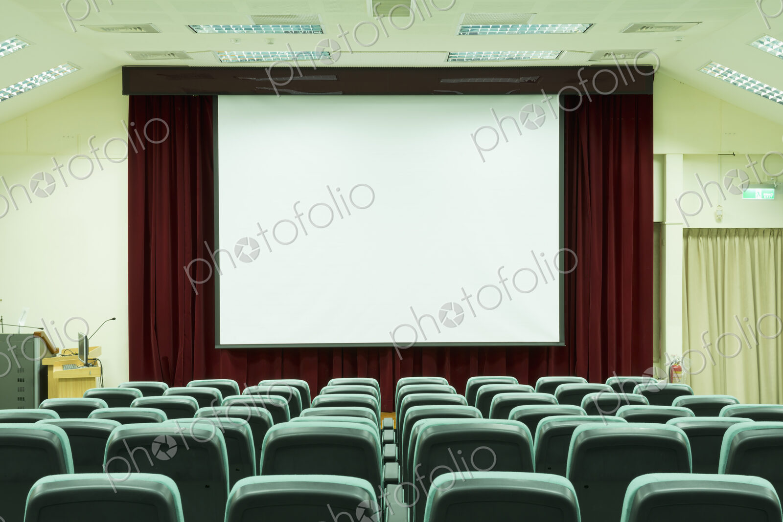 Seats in empty auditorium