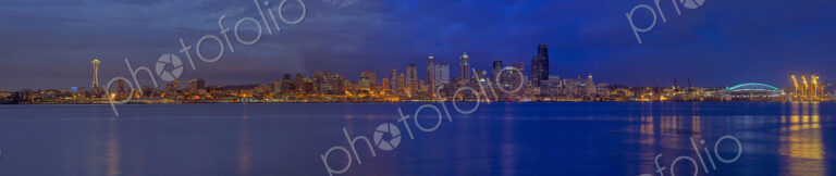 Seattle Skyline from the Water at Night