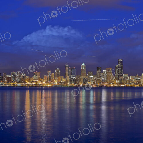 Seattle Skyline from the Water at Night Seattle Skyline from the Water at Night