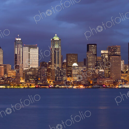 Seattle Skyline from the Water at Night Seattle Skyline from the Water at Night