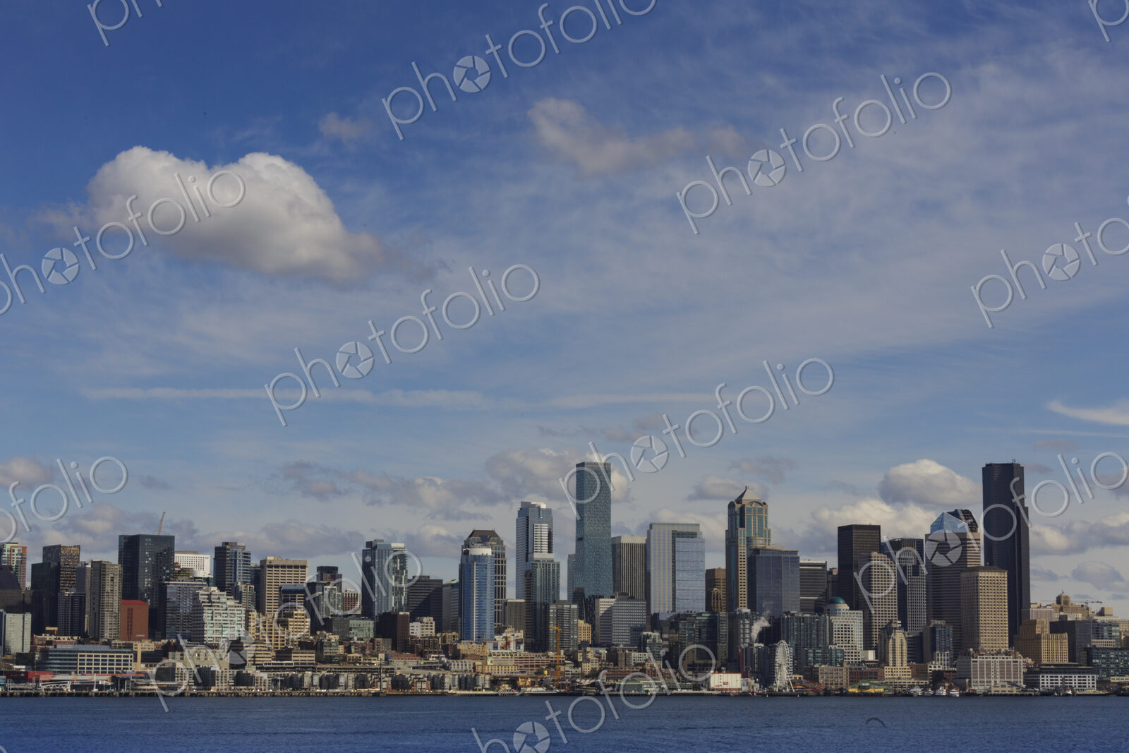 Seattle city skyline, view from the water.