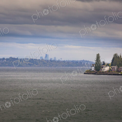 Seattle skyline from Kingston ferry dock, WA USA Seattle skyline from Kingston ferry dock, WA USA