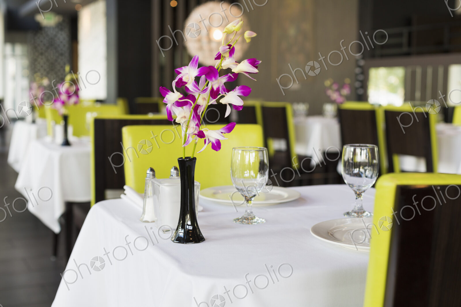 Set table in Thai restaurant