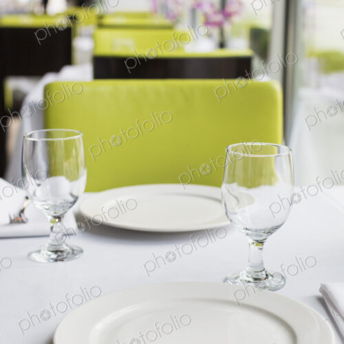 Set table in restaurant Set table in restaurant