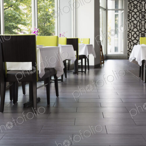 Set tables in Thai restaurant Set tables in Thai restaurant