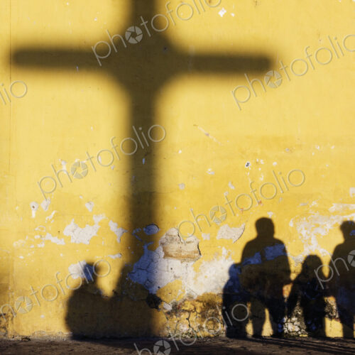Shadow of Cross and People Shadow of Cross and People