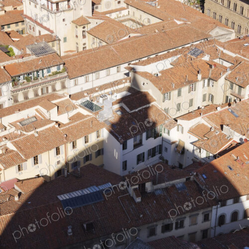 Shadow of the Duomo on Buildings of Florence Shadow of the Duomo on Buildings of Florence