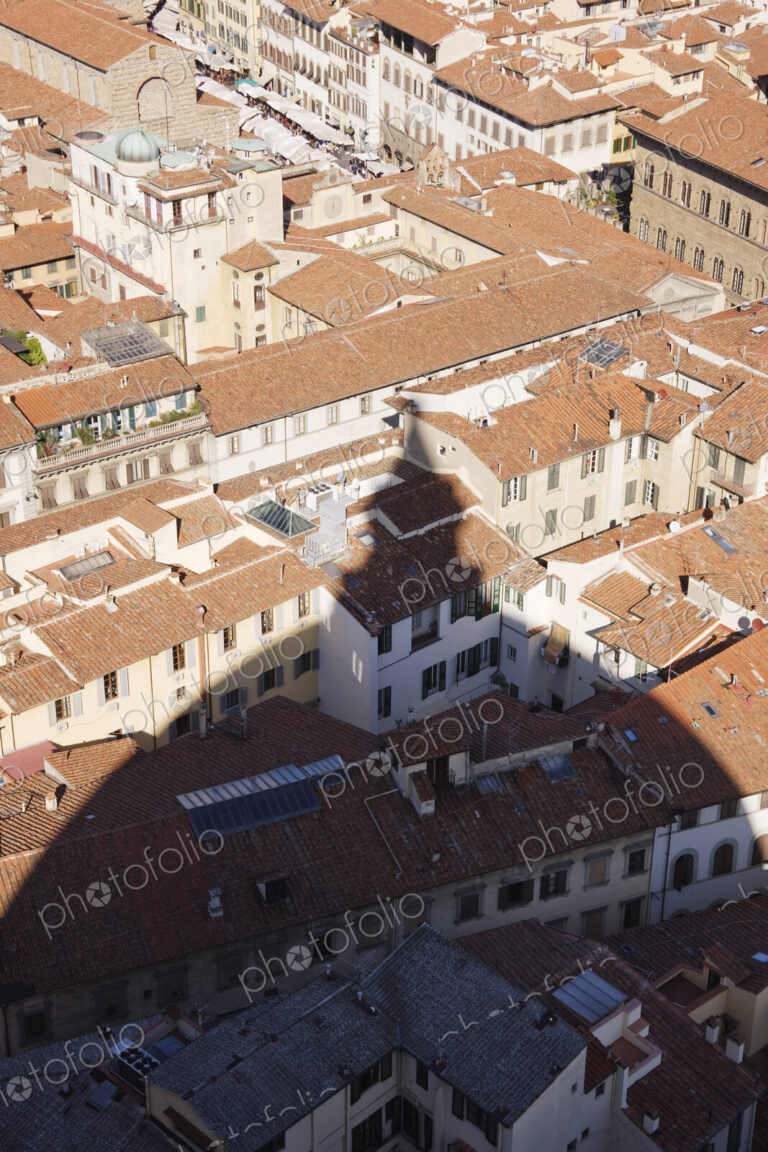 Shadow of the Duomo on Buildings of Florence