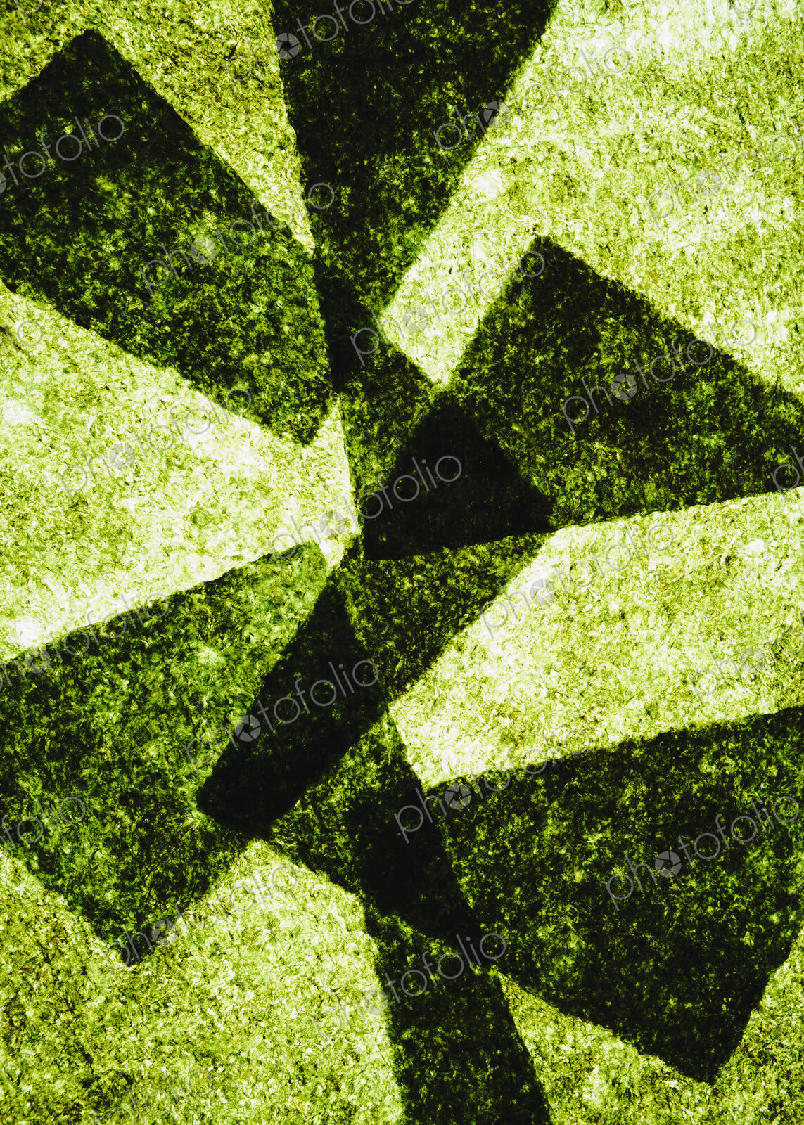 Sheets of overlapping organic sushi nori seaweed