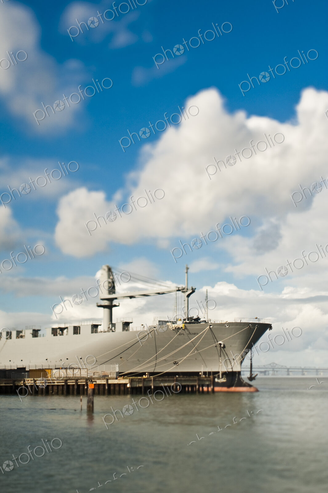 Ship and Loading Dock at a Seaport