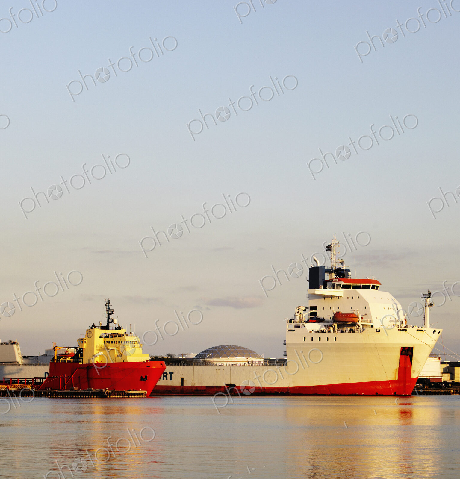 Shipping Boats on Calm Waters