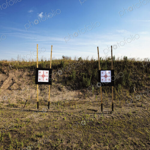Shooting range, two targets and open space