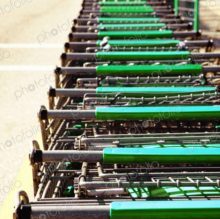 Shopping Carts Stacked Together