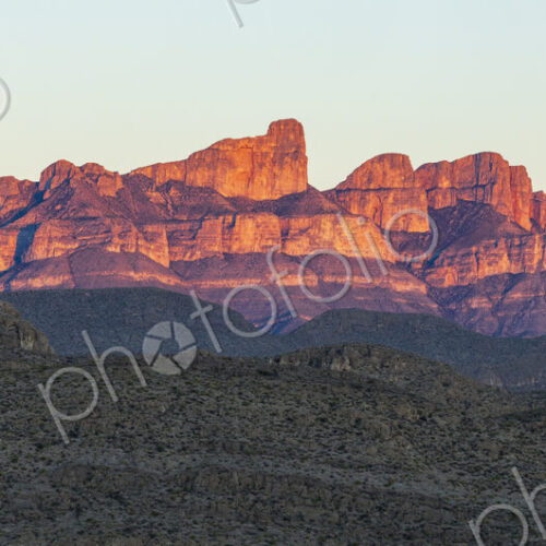 Sierra del Carmen Range at Sunset, Big Bend national park