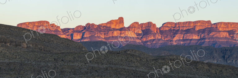 Sierra del Carmen Range at Sunset, Big Bend national park