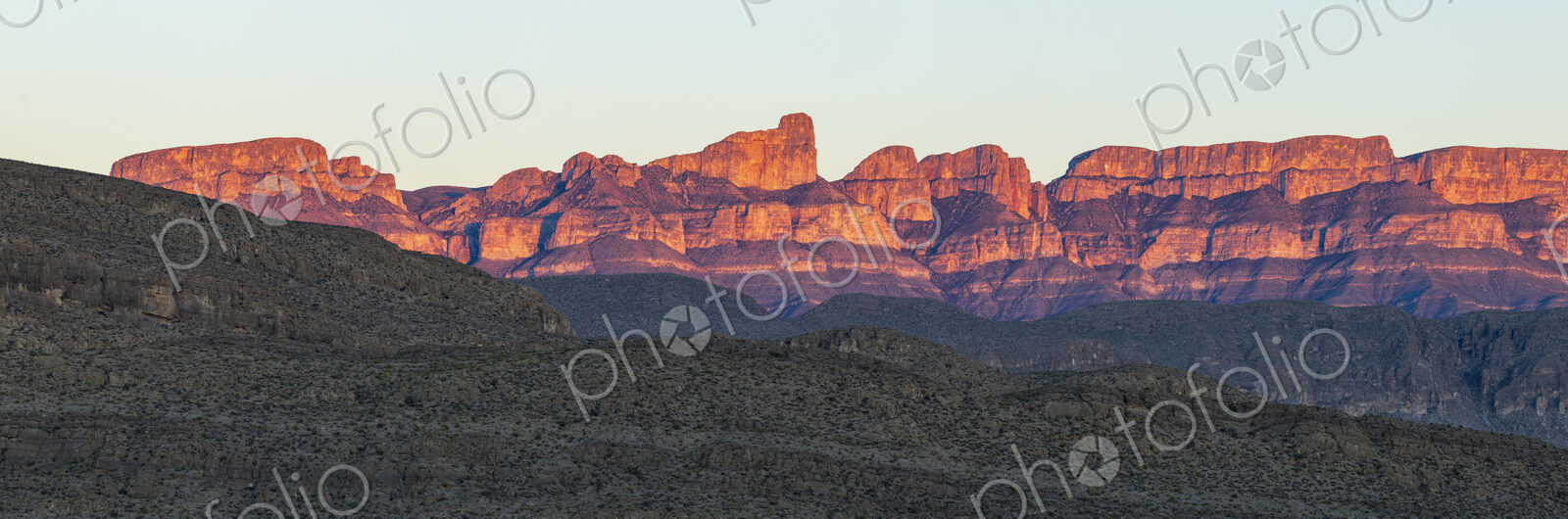 Sierra del Carmen Range at Sunset, Big Bend national park