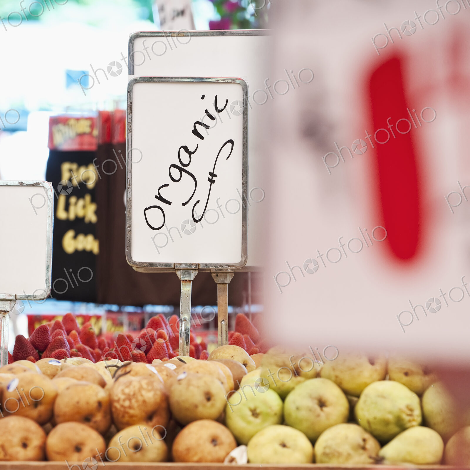 Sign Advertising Organic Produce