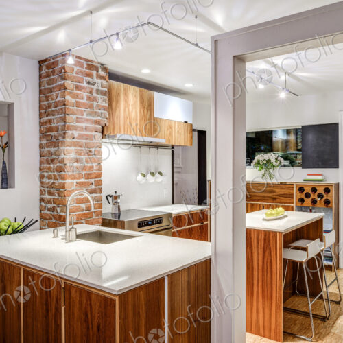 Sink and counters in modern kitchen Sink and counters in modern kitchen