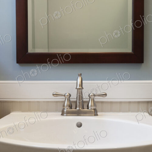 Sink and mirror in bathroom Sink and mirror in bathroom