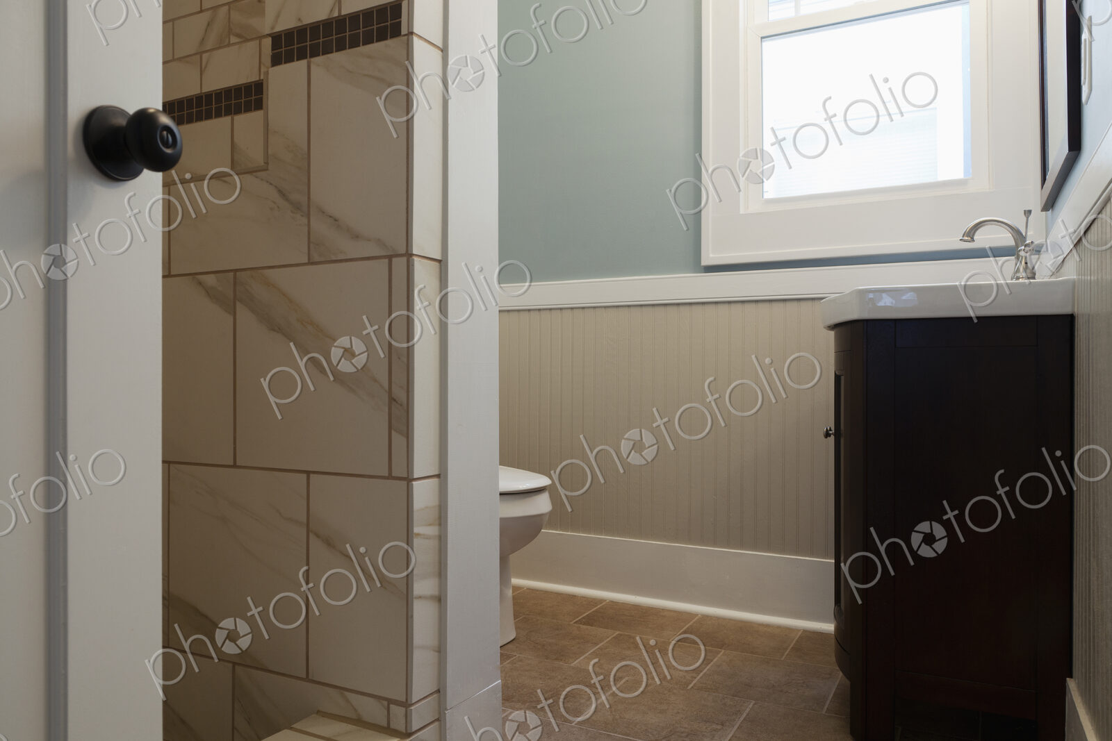 Sink and toilet in bathroom