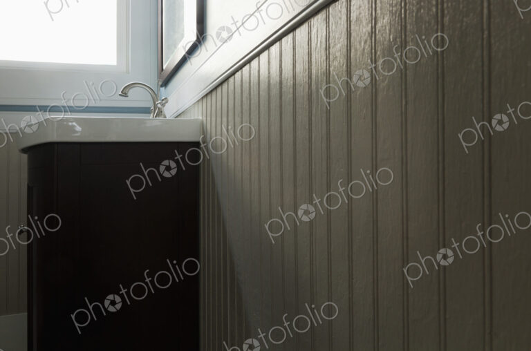 Sink and window in bathroom