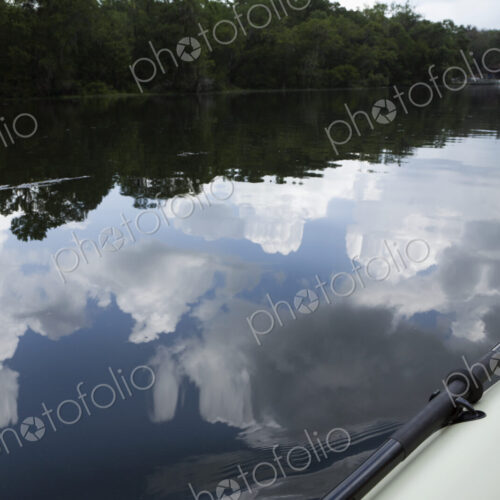 Sky And Clouds Reflected In River Sky And Clouds Reflected In River