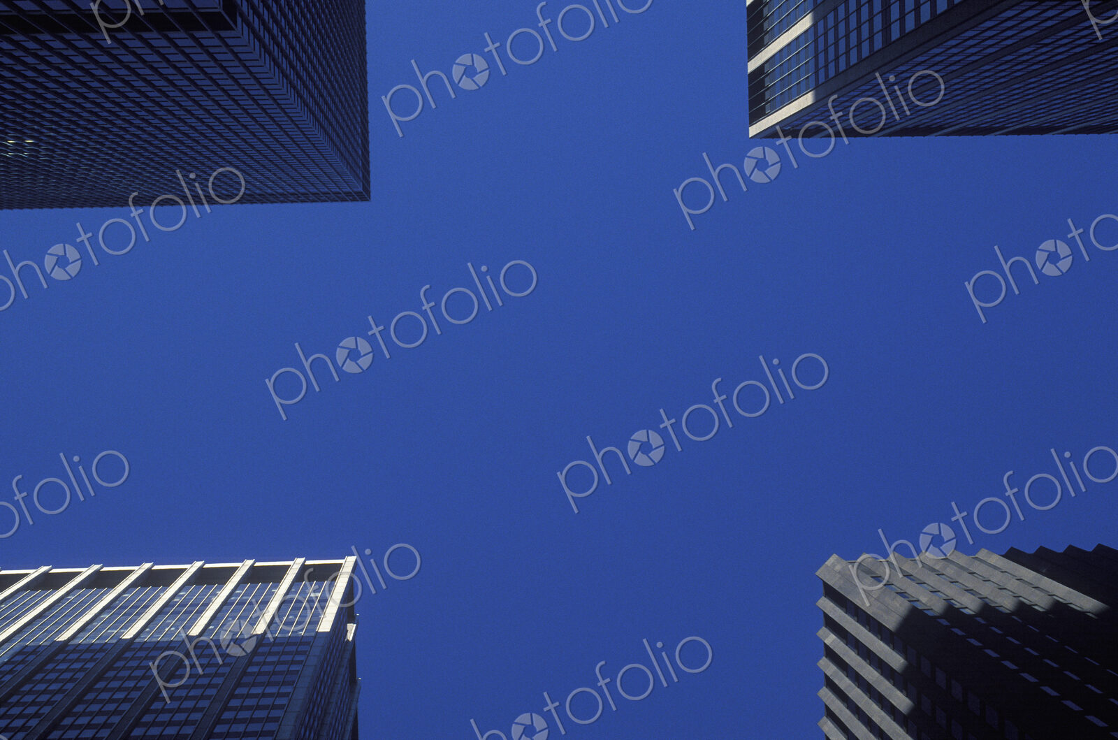 Sky View From Manhattan Intersection