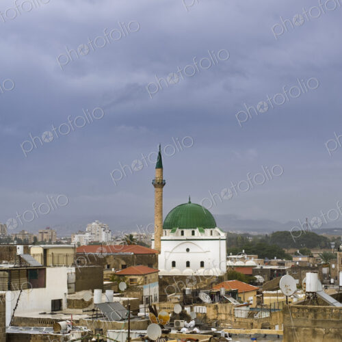 Skyline of Acre and the Jezzar Pasha Mosque