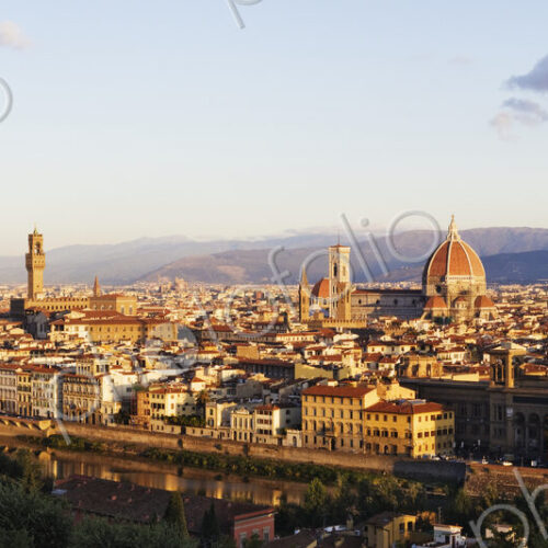 Skyline of Florence from the Piazza Michelangelo at Dawn Skyline of Florence from the Piazza Michelangelo at Dawn